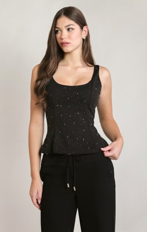Dex Embellished Peplum Top