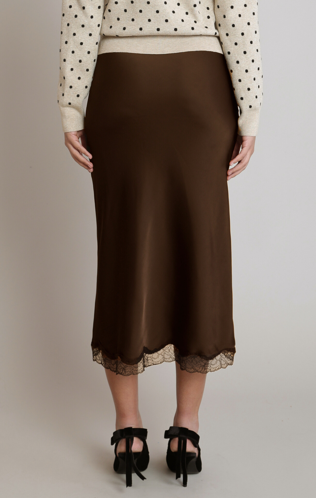 Dex Satin Lace Skirt