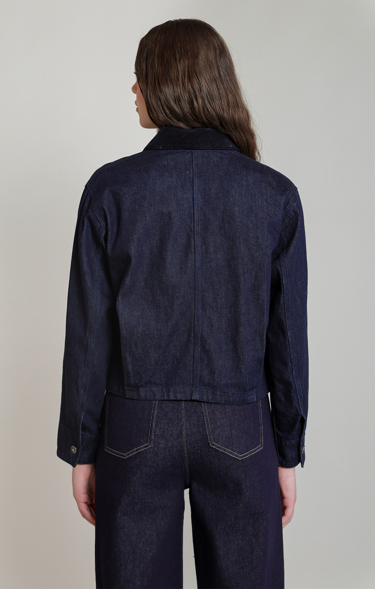 Dex Corduroy Collar Denim Jacket