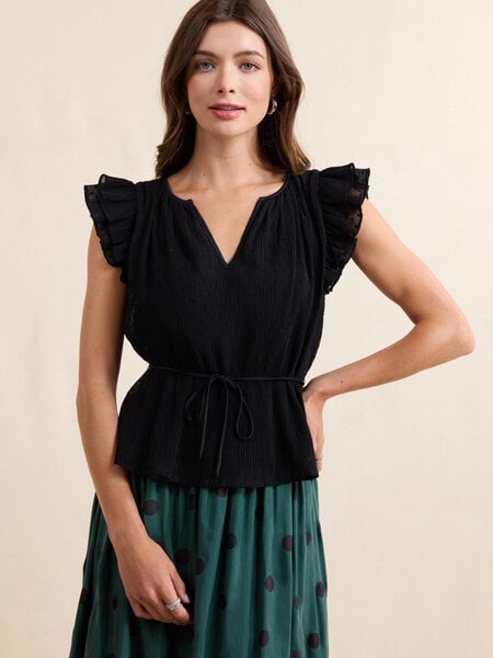 Sadie and Sage Nightcap Ruffle Sleeve Blouse