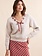Sadie and Sage Hostess Plaid Lace Trim Sweater