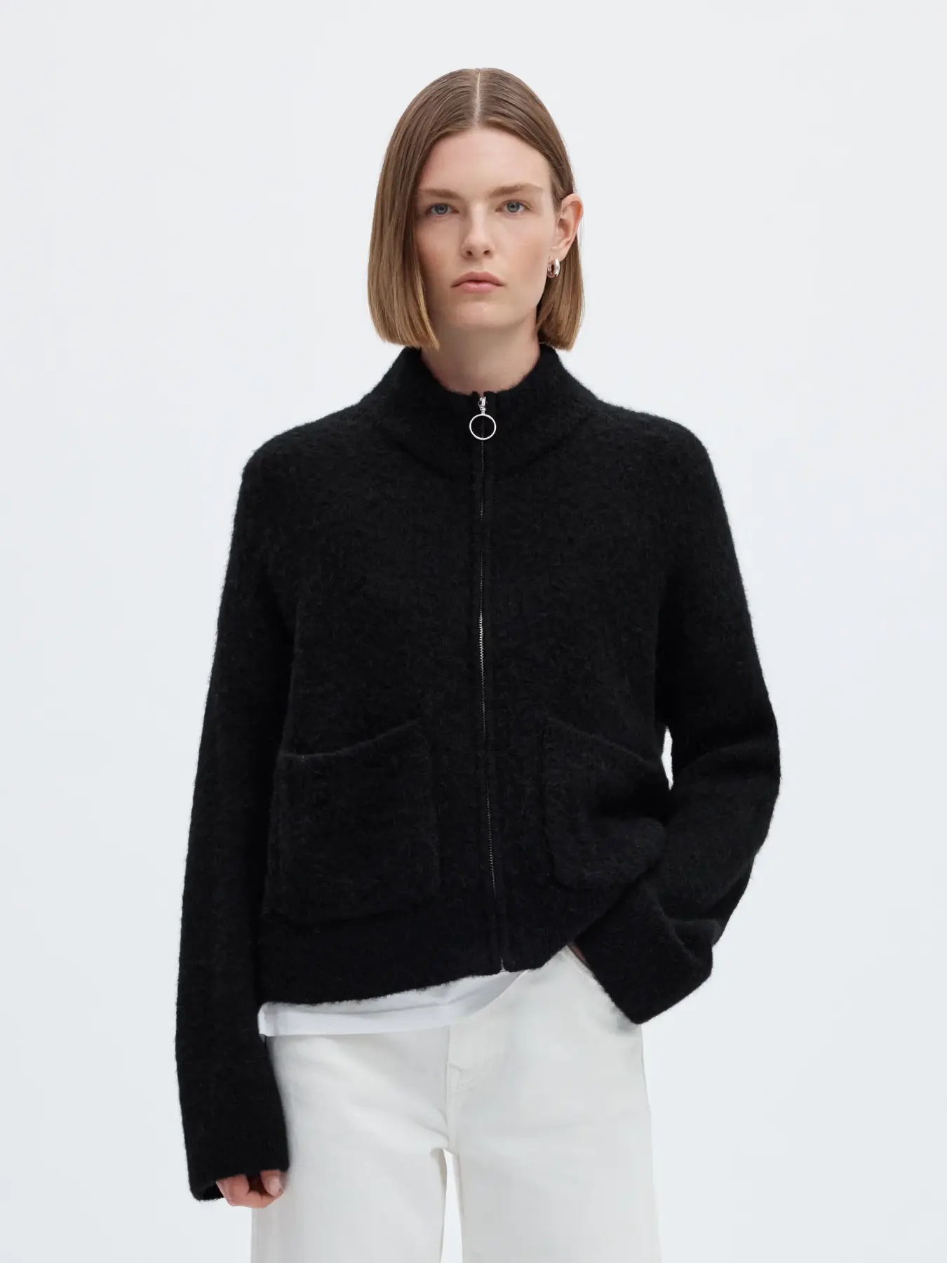 Selected Sia Ras Knit Zipper Cardigan