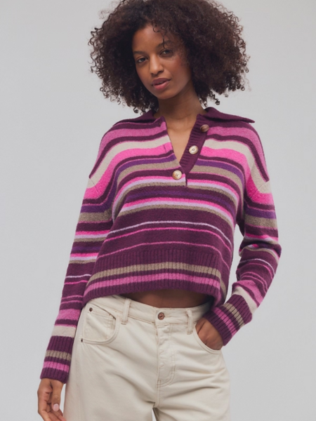 Free People Trading Up Stripe Polo