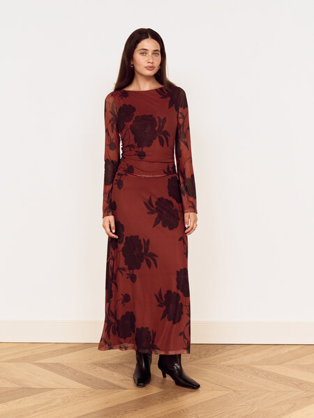 MinkPink Imani Mesh Midi Dress