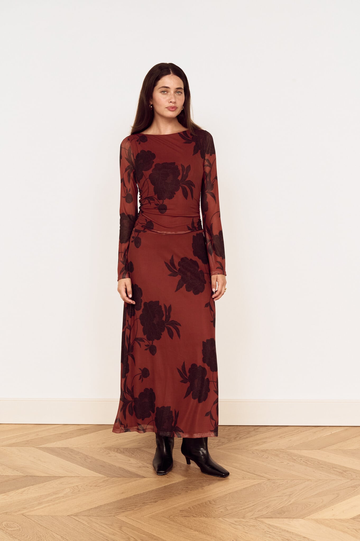 MinkPink Imani Mesh Midi Dress