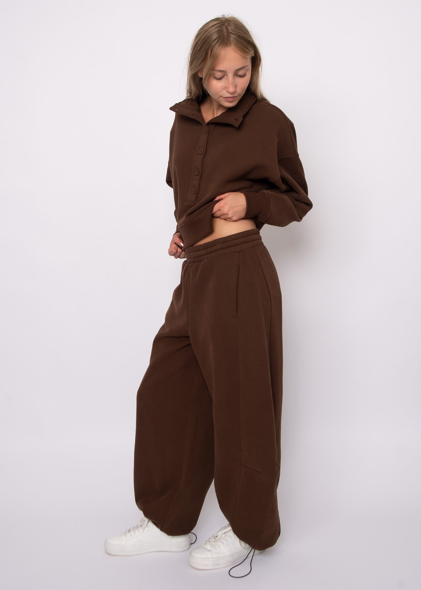 RD Style Beata Fleece Pull On Barrel Pants