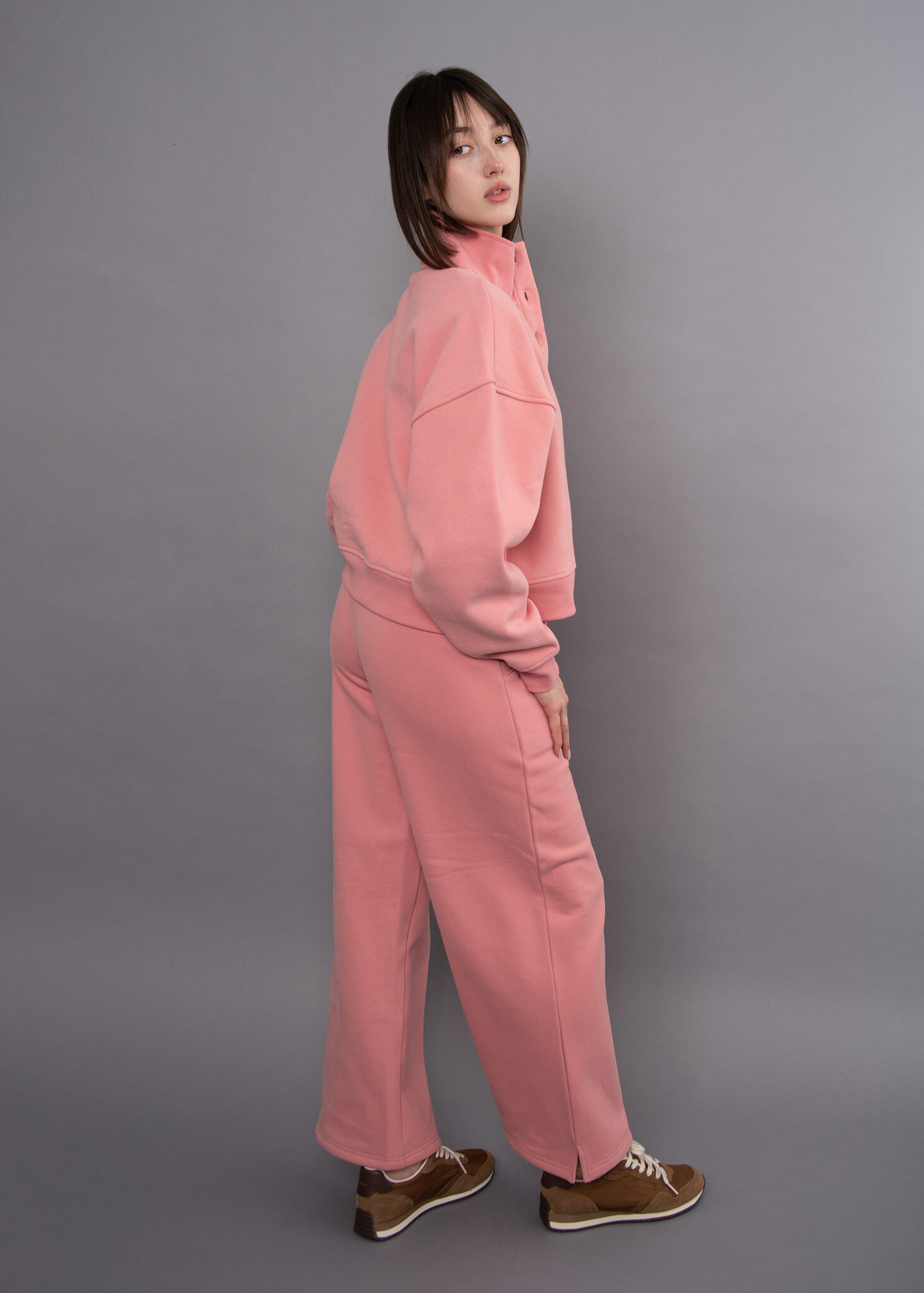 RD Style Malta Fleece Mock Neck 1/2 Button Up