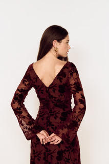 MinkPink Anouk Velvet Midi Dress