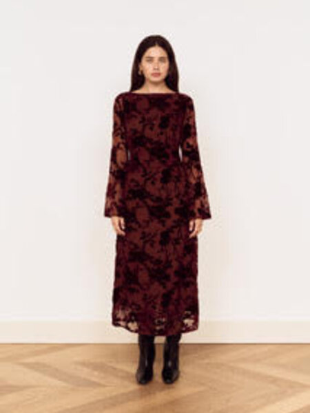 MinkPink Anouk Velvet Midi Dress