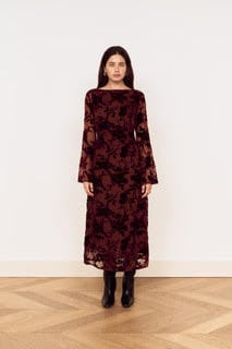 MinkPink Anouk Velvet Midi Dress
