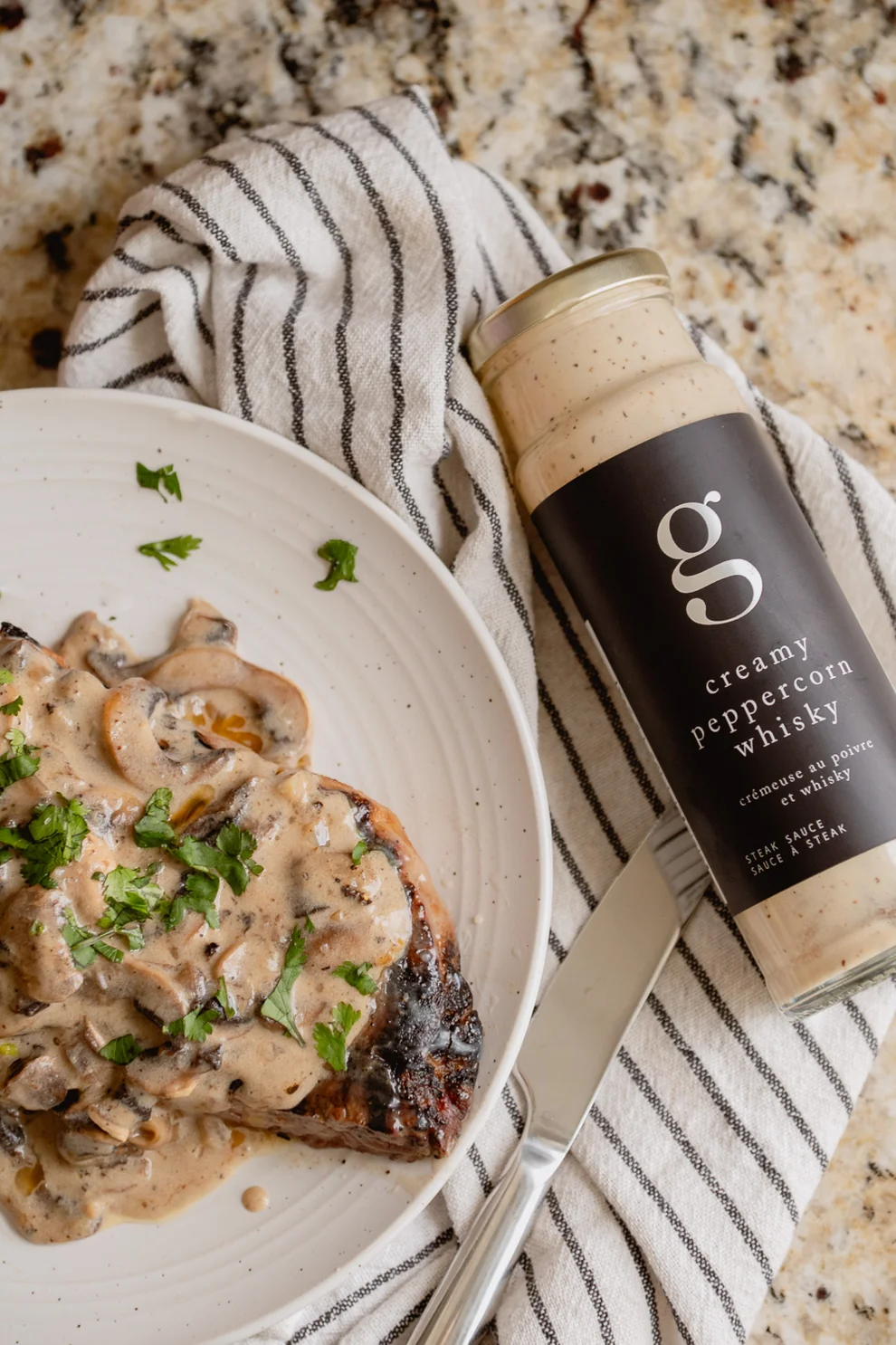 Gourmet Inspirations Creamy Peppercorn Whisky Steak Sauce 225ml