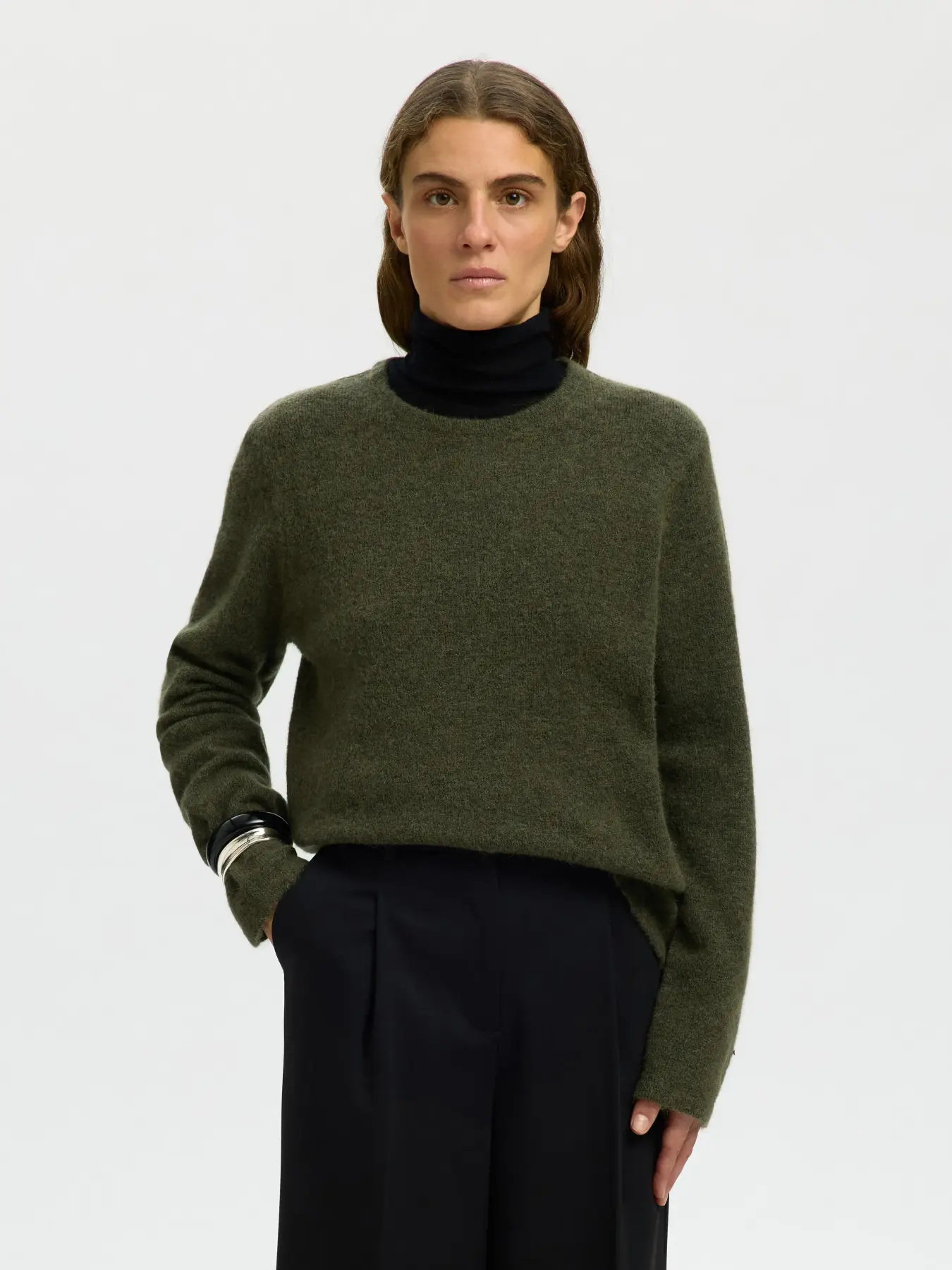 Selected Lulu New Knit O-Neck Sweater