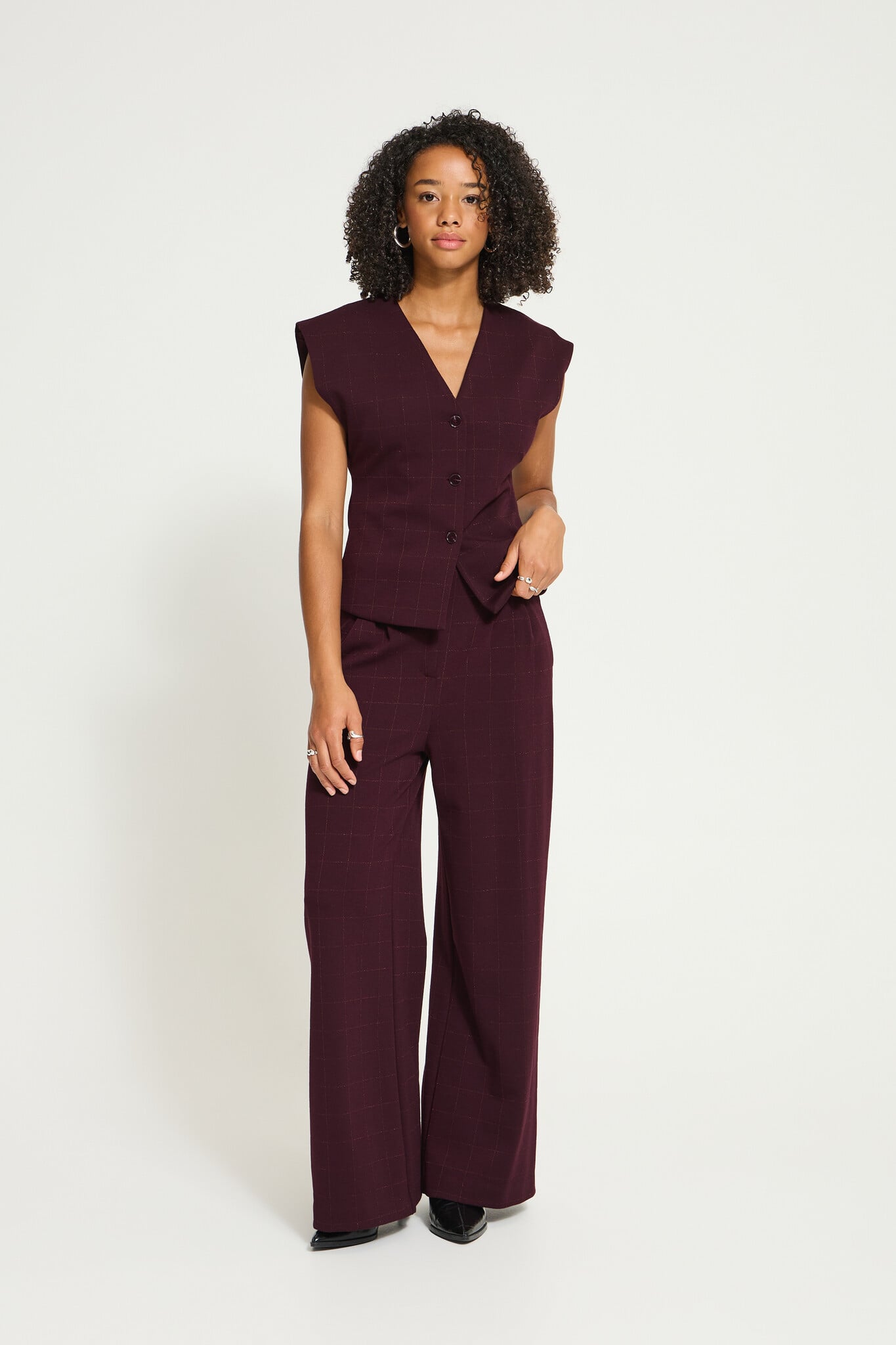 Ichi Kate Sparkly  Wide Pants
