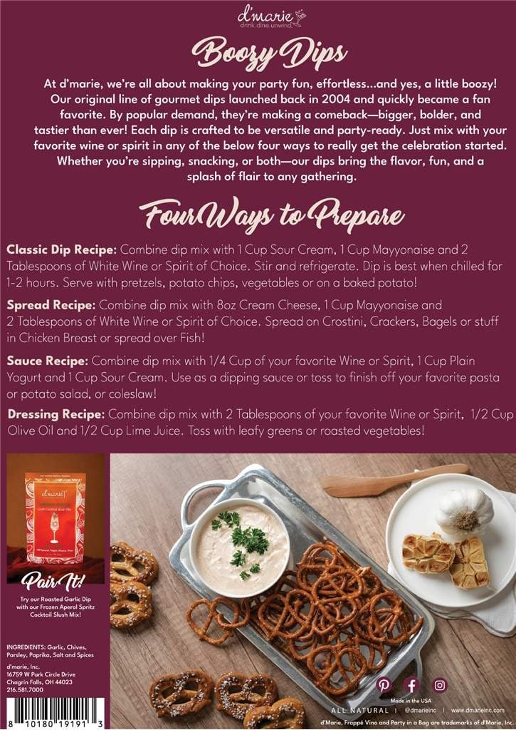 d'marie Roasted Garlic Dip