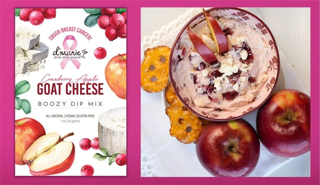 d'marie Cranberry Apple Goat Cheese Dip