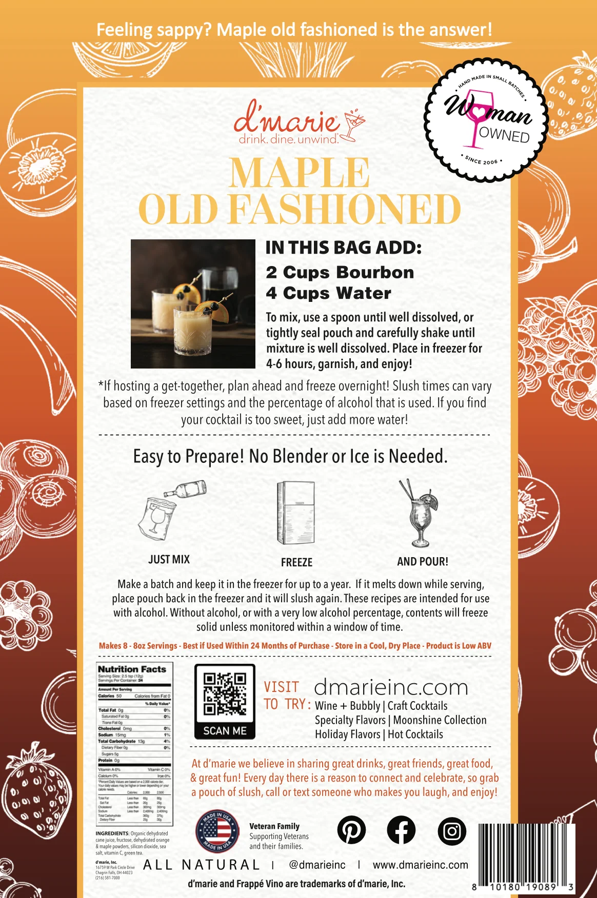 d'marie Maple Old Fashioned Mix