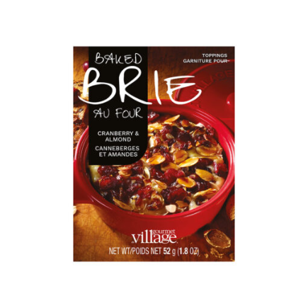 Gourmet Du Village Brie Toppings Cranberries and Almonds