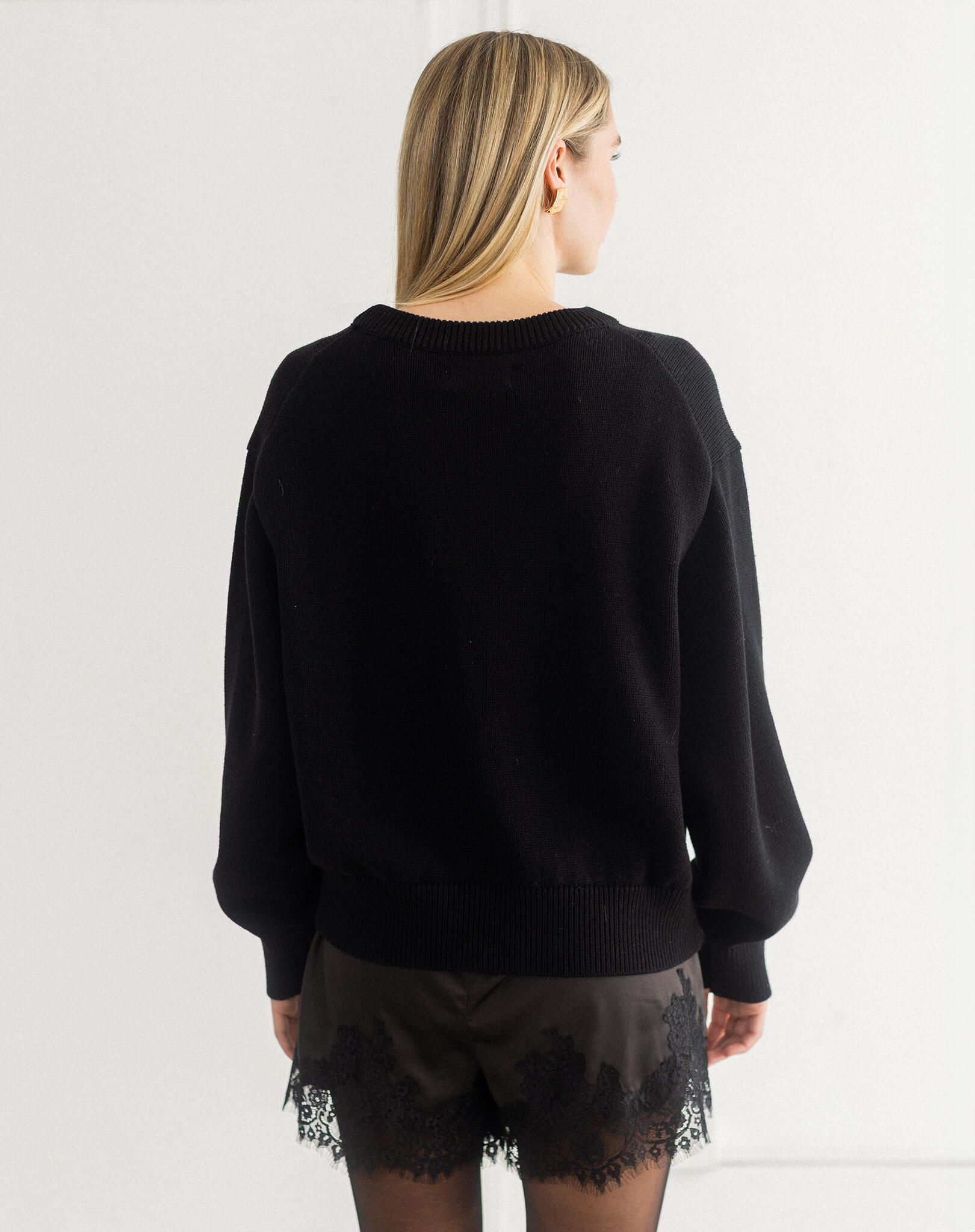 Brunette The Label Perfect Knit Crew Sweater