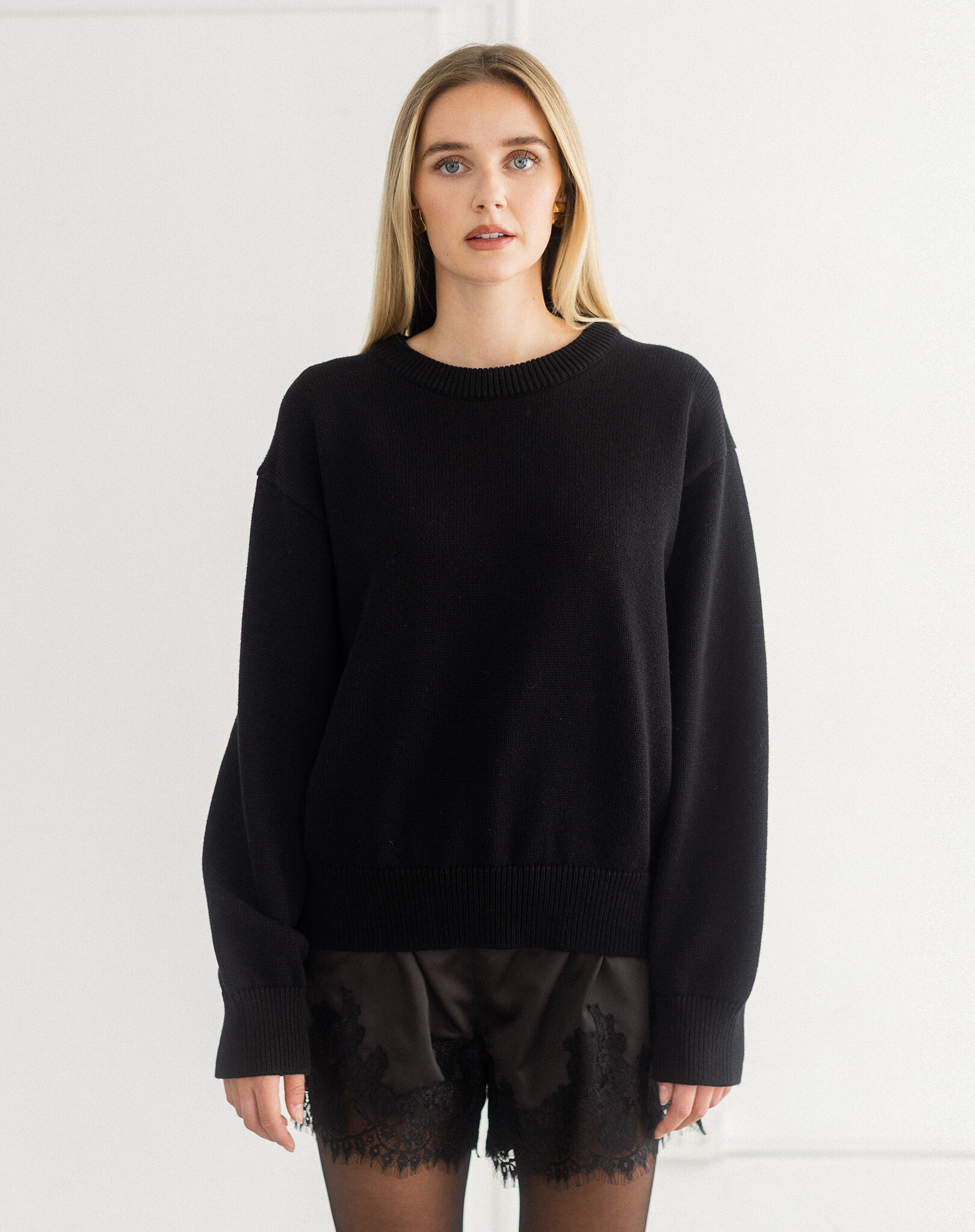 Brunette The Label Perfect Knit Crew Sweater