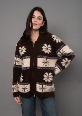RD Style Saffron Raglan Sleeve Shawl Neck Sweater