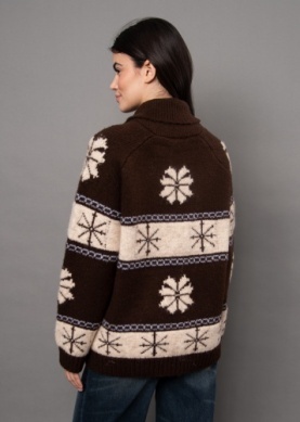 RD Style Saffron Raglan Sleeve Shawl Neck Sweater