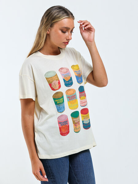 Girl Dangerous Soup Cans Oversized Tee