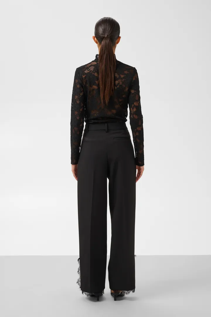 Soaked in Luxury Corinne Suiting Pants with Lace