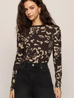 Z Supply Onyx Freya Floral Top