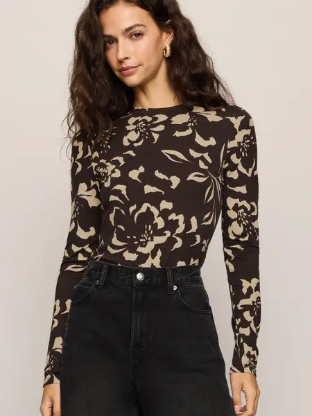 Z Supply Onyx Freya Floral Top
