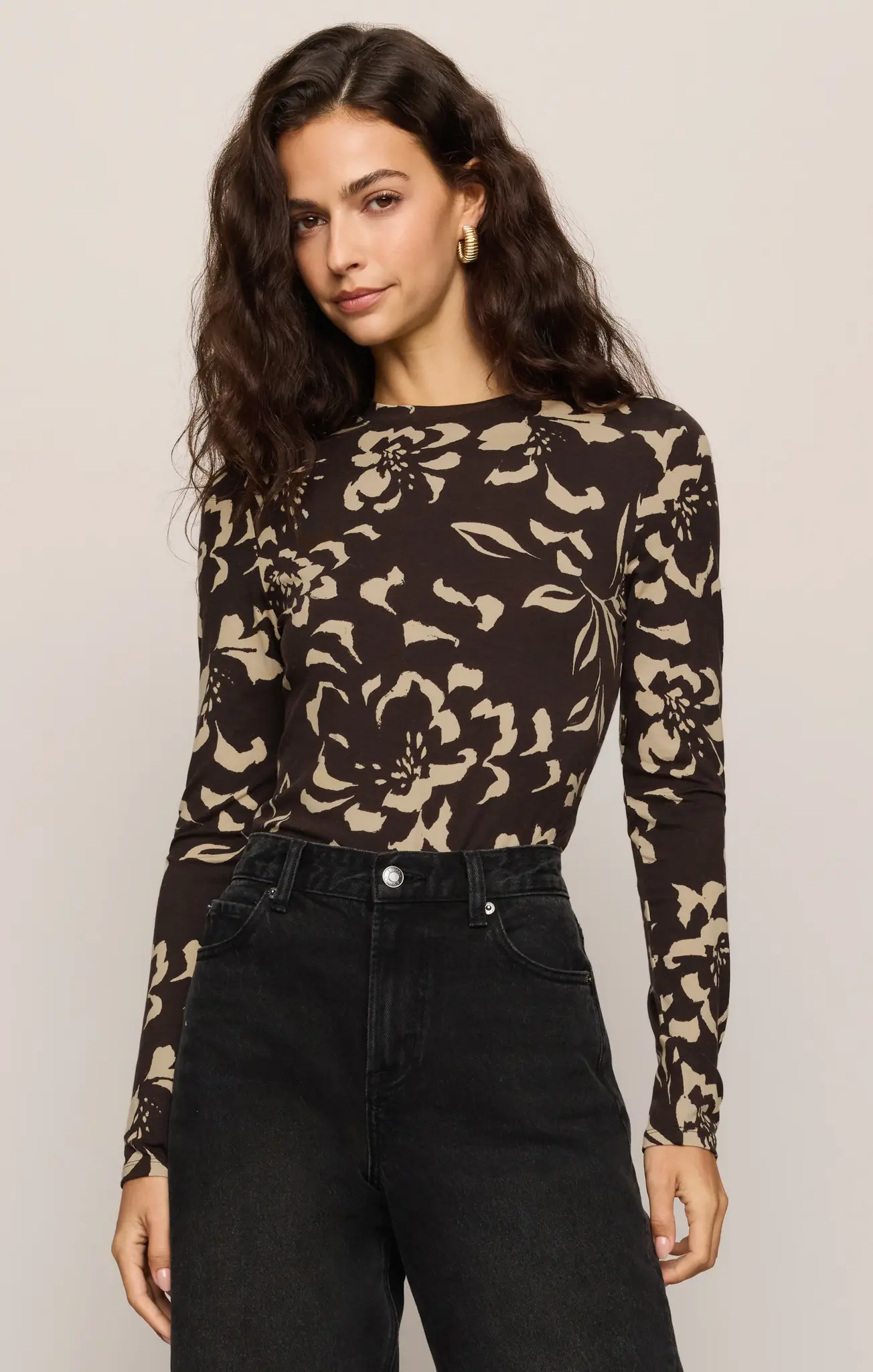 Z Supply Onyx Freya Floral Top