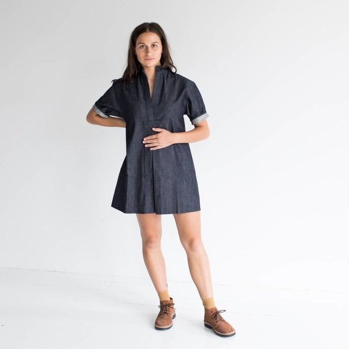 denim smock dress