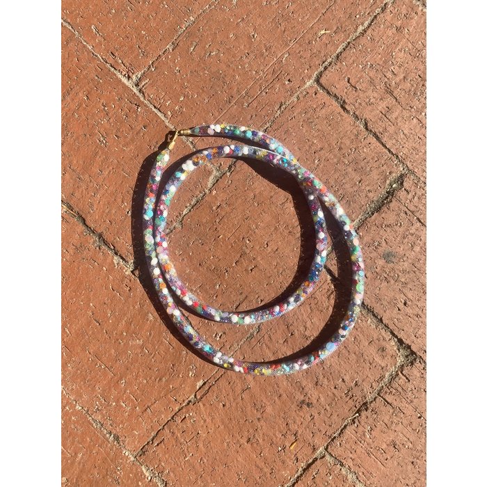 Peppercotton Long Thick Frosty Confetti Necklace - 37"