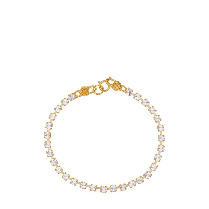 Mondo - Crystal Bracelet 18k gold vermiel