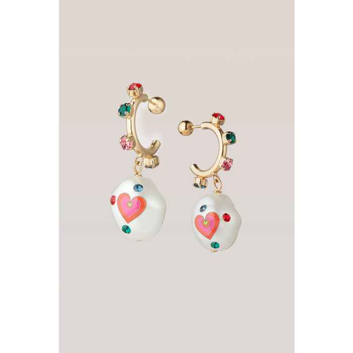 SafSafu Gold Jelly Heart Earrings