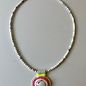 Robin Mollicone Charm Necklace - White Howlite/Neon Pink