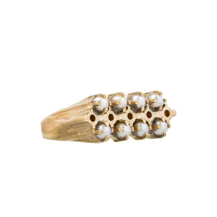 Aesa- Orion's Aqueduct 8 pearls 3mm size Bronze ring
