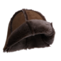 Clyde- Peachbasket hat Mole silver tip shearling