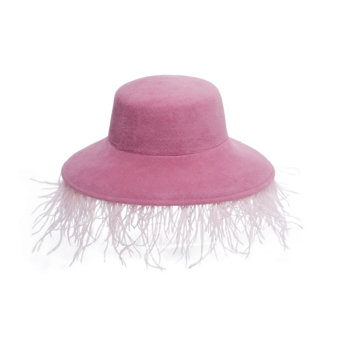 Clyde- Plasma Hat Rose Angora felt