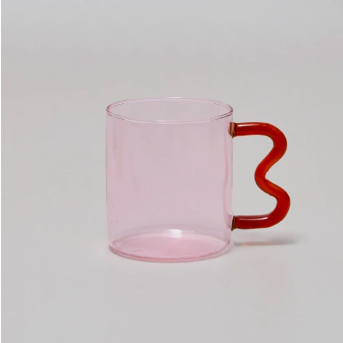 Ivore.Group Glass Mug - Pink