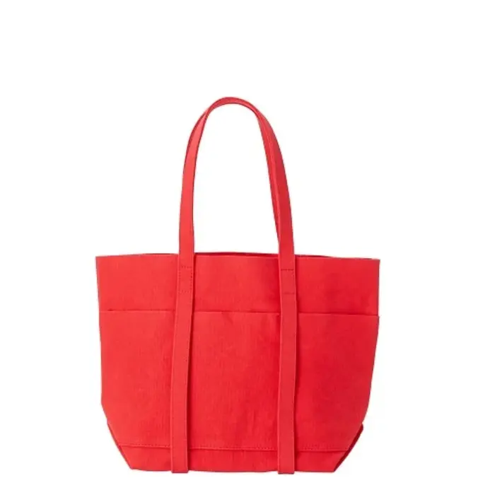 Amiacalva- Washed Canvas 6 Pocket Tote (Red)