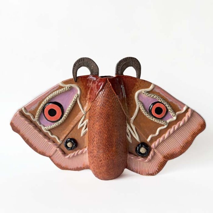 Pearce Williams Moth Ceramic Vase