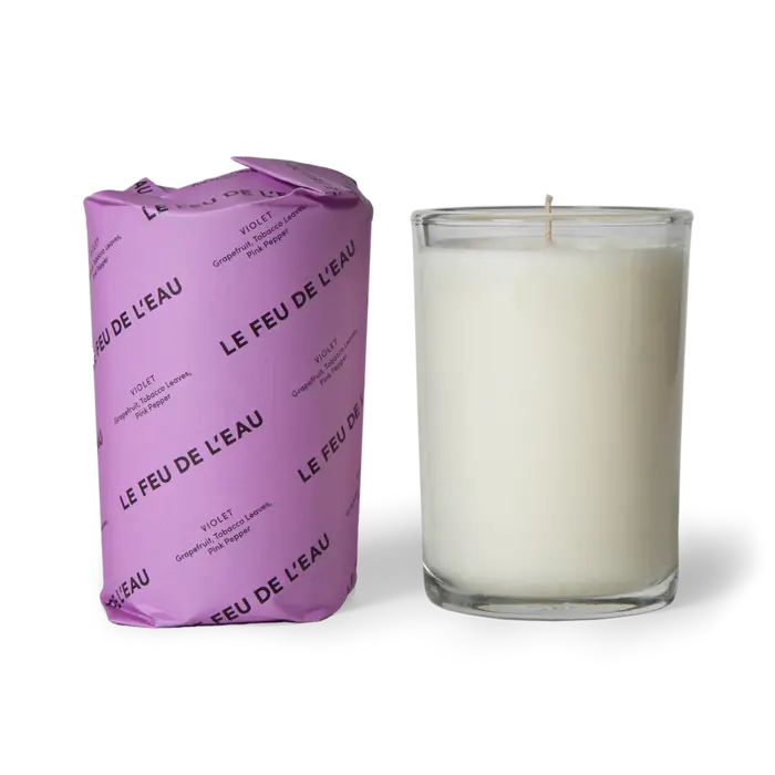 LE FEU DE L'EAU 8 oz candle - Violet