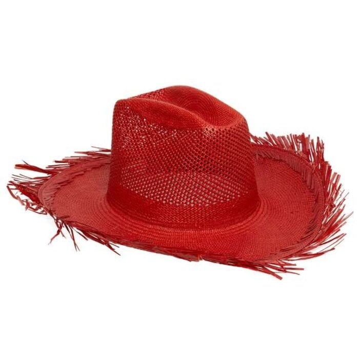 Clyde Red Western Straw Hat