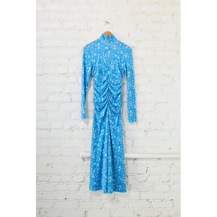 Nomia Shirred Turtleneck Maxi Dress