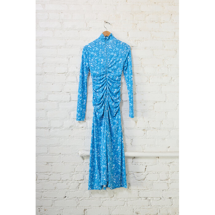 Nomia Shirred Turtleneck Maxi Dress