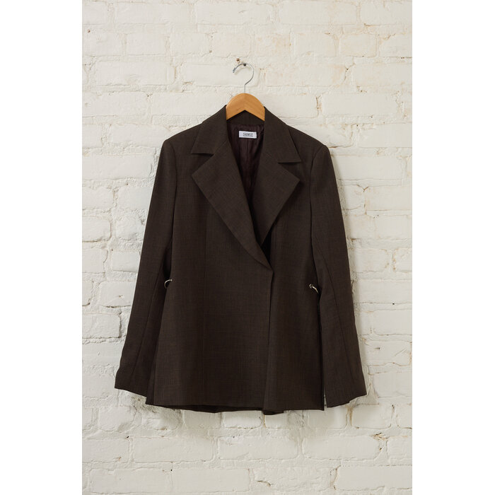 Nomia Double Breasted Jacket with Side Slits