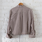 Nomia Cropped Button Down Stripe Shirt