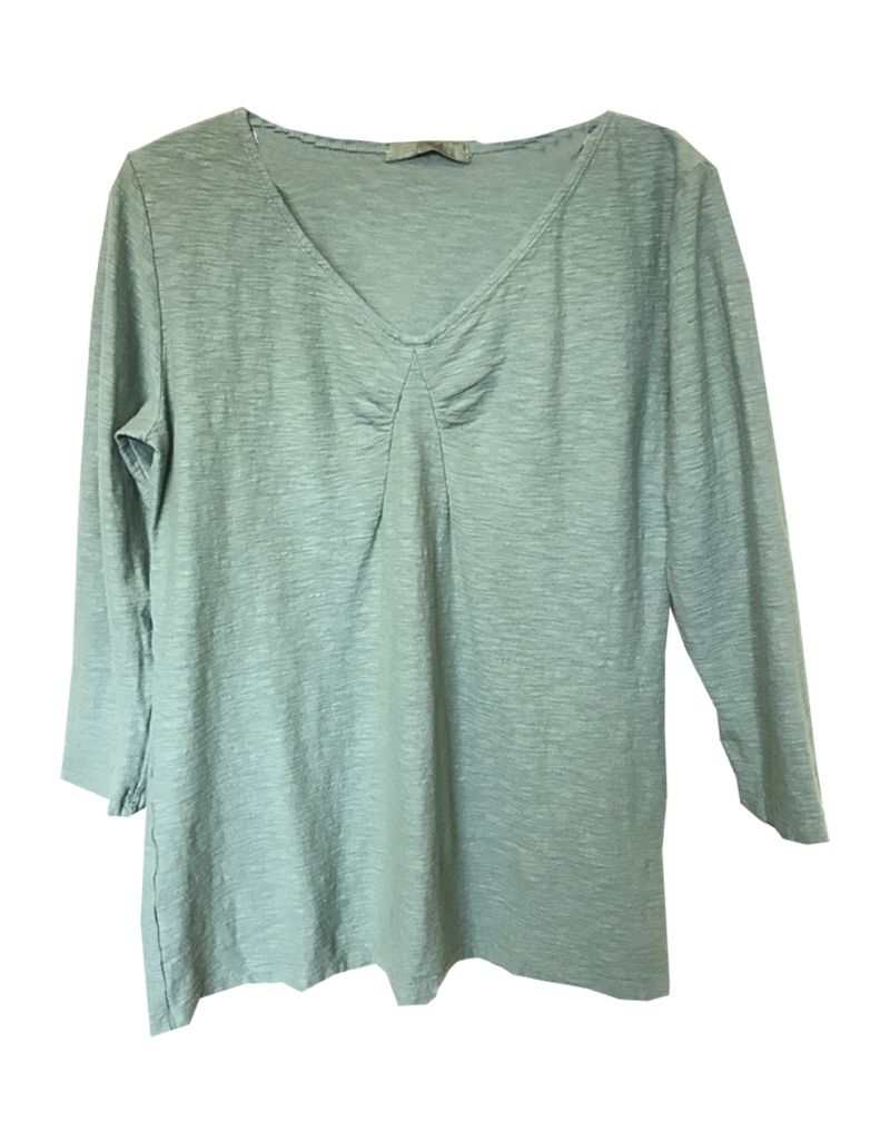 3/4 Sleeve Tuck Front Tee - Maria Luisa Boutique
