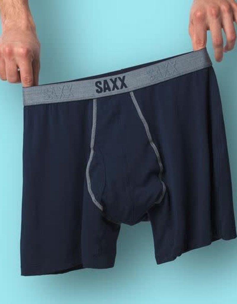 SAXX PLATINUM BOXER BRIEF- NAVY/LIGHT GREY