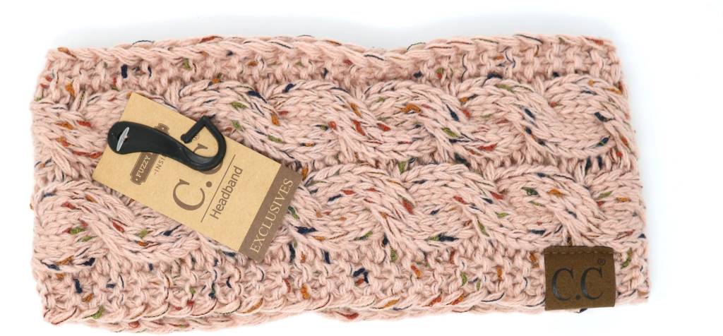 C.C BEANIES FUZZY LINED FLECKED C.C HEAD WRAP C.C BEANIES FUZZY LINED FLECKED C.C HEAD WRAP
